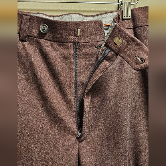 Jack Victor Riviera Traveler Flat-Front Pants - Burgundy - Size 38R - Picture 3 of 12